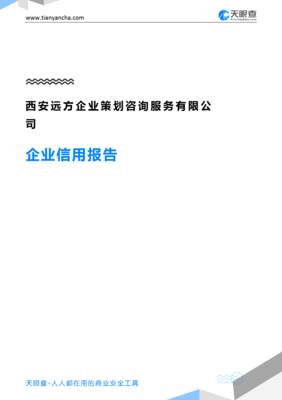 西安远方企业策划咨询服务企业信用报告-天眼查